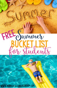 Your students will stay engaged the last few days of the end of the year writing their own Summer Bucket List. It's a perfect way to have an end of year activity even if summer is right around the corner.