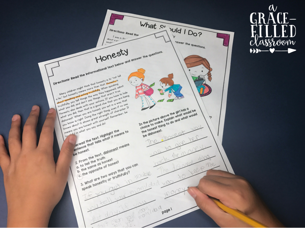 FREE character education activities to use in your elementary classroom!