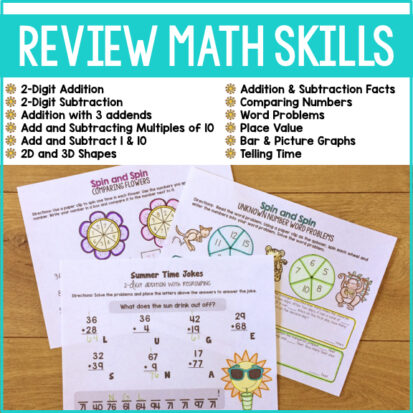 End of Year Math Review 1st grade