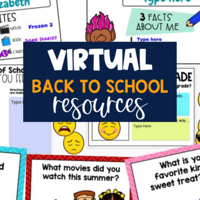 pinterest pin for a virtual back to school resources post