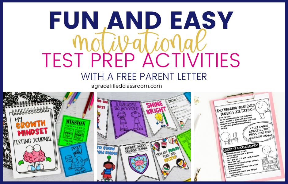 Fun and Easy Motivational Test Prep Activities banner