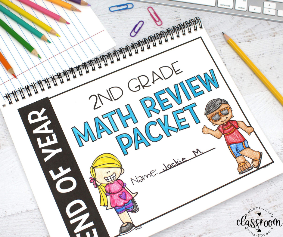 2nd grade end of year math review packet