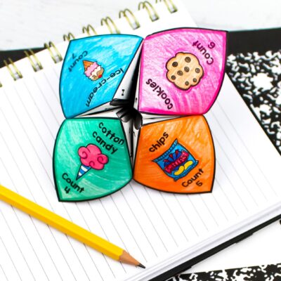 A completed back to school cootie catcher