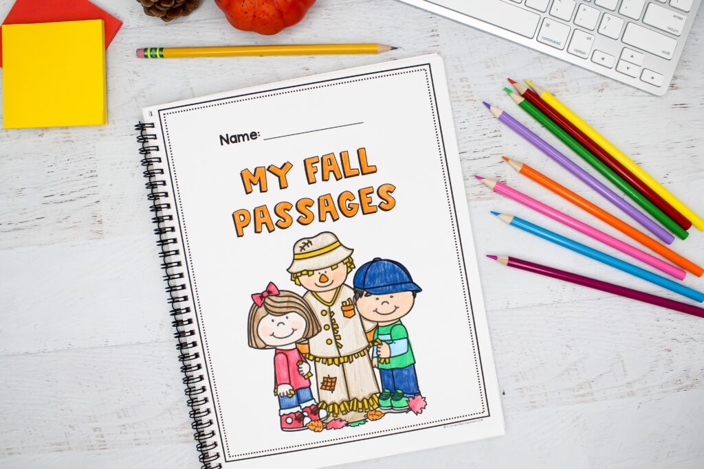 The front cover of a booklet of fall reading passages