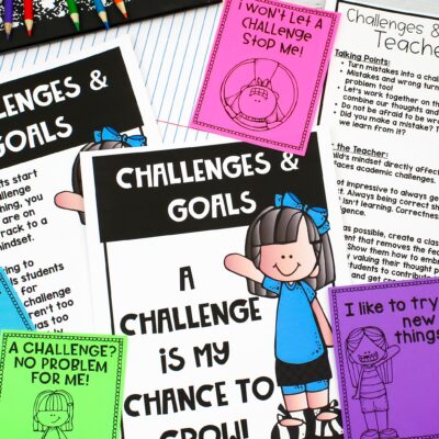 Challenges and goals posters and notes