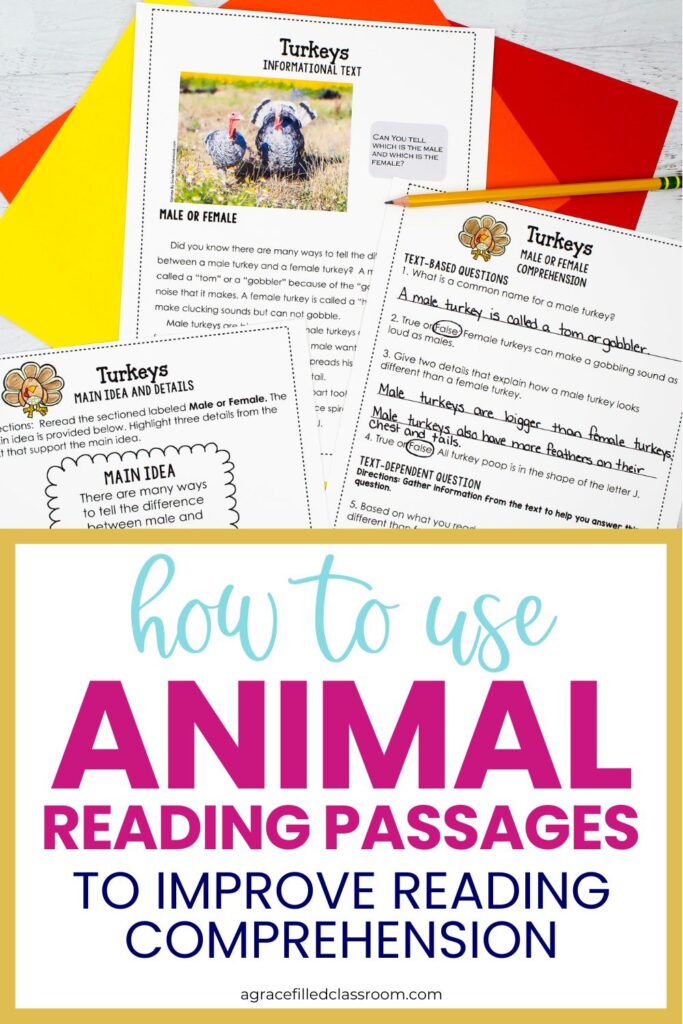 How to use animal reading passages to improve comprehension