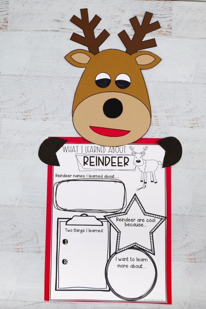 Reindeer writing craftivity