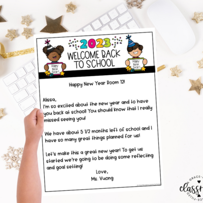 A new year welcome back to school letter