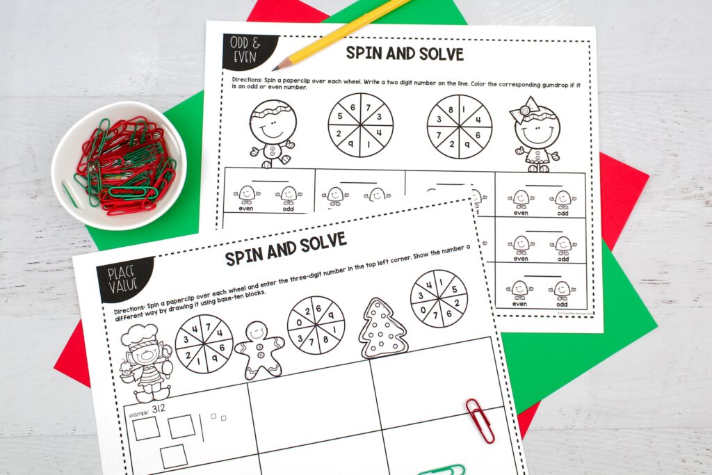 Two holiday-themed math activities