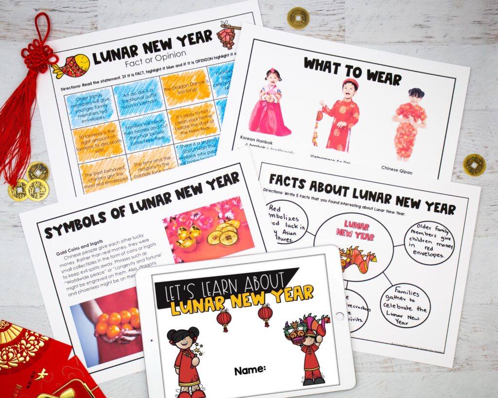 A variety of Lunar New Year printables